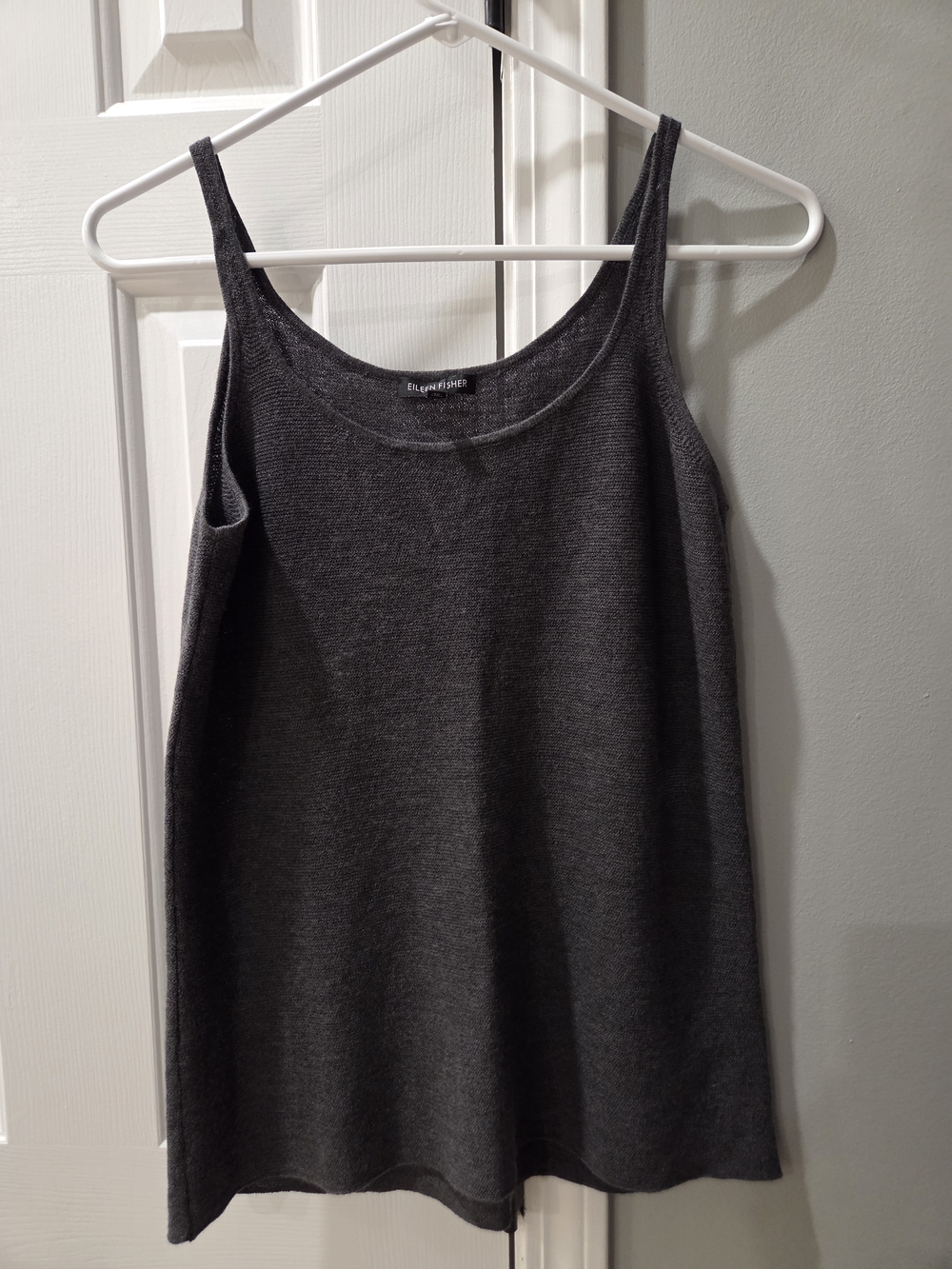 Eileen Fisher Charcoal Gray Knit Tank